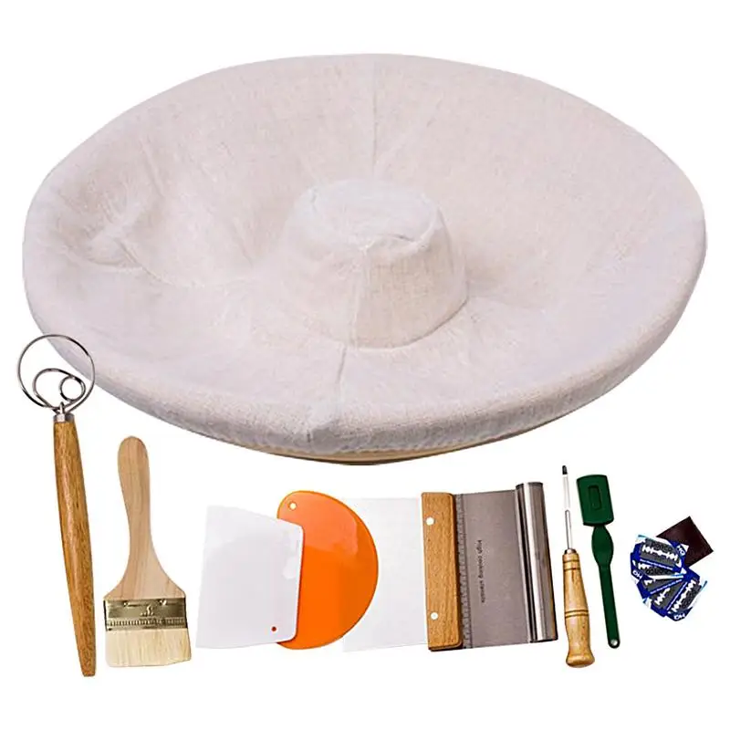 

Ротанговая корзина из ротанга, плетеная корзина для теста с вкладышем, поднимающийся контейнер для теста для домашнего приготовления хлеба