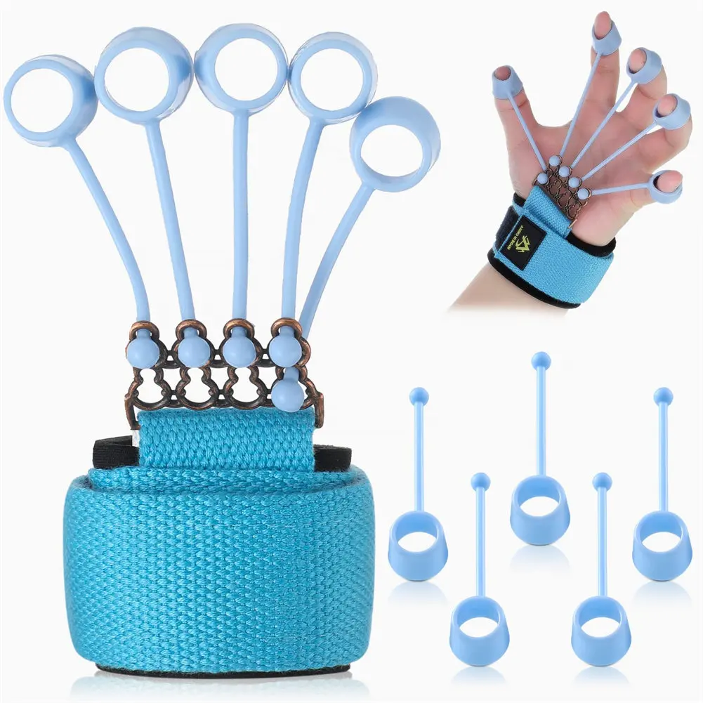 

Silicone Finger Exerciser Hand Trainer Finger Strengthener Hand Physical Equipment Guitar Finger Resistance Stretching Training