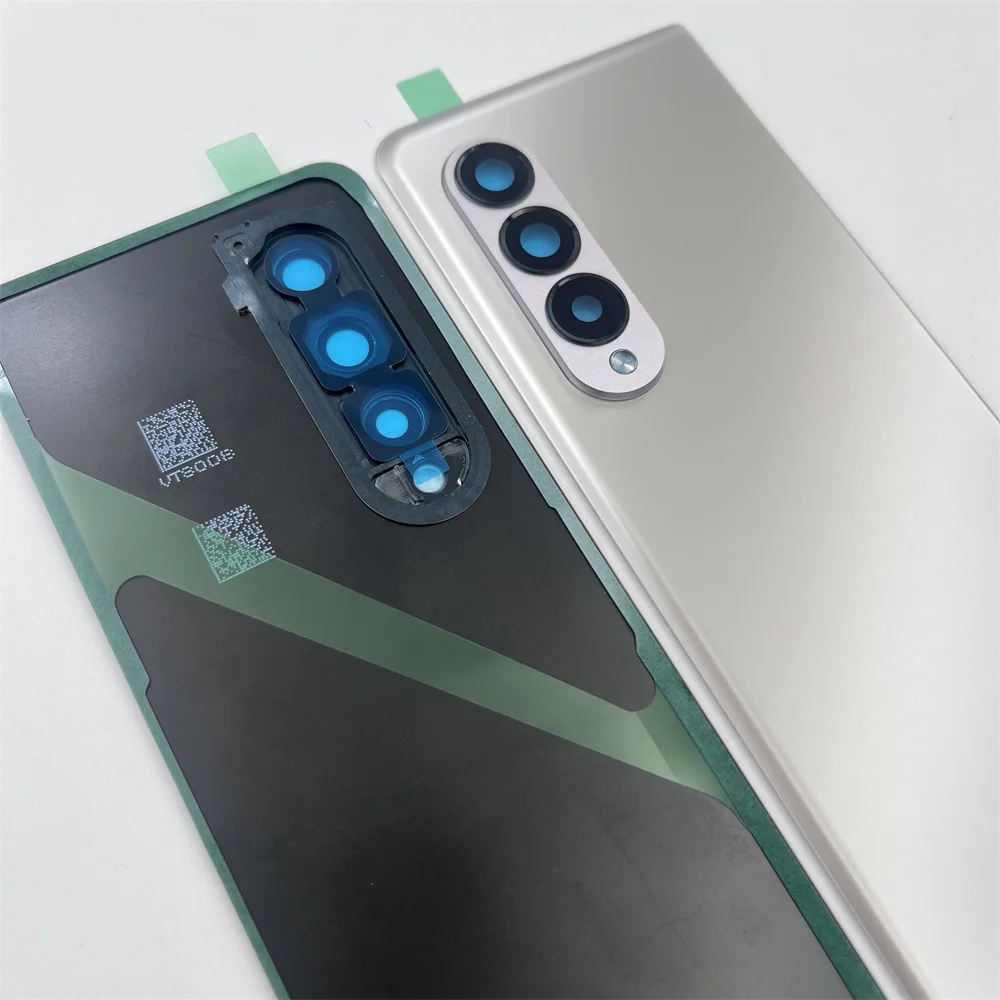 삼성 갤럭시 Z 폴드3 5G SM-F926B/DS 배터리 커버 후면 도어 하우징 패널 수리 부품 및 카메라 렌즈 프레임용 새 후면 유리