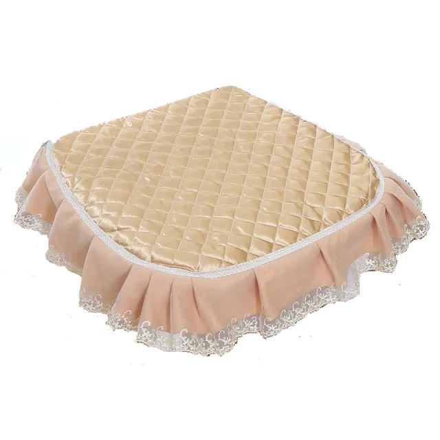 European Style Dining Chair Mat Home Decorative Jacquard Cushion Non-slip Cushion with String Horseshoe Shaped Seat Cushion 3