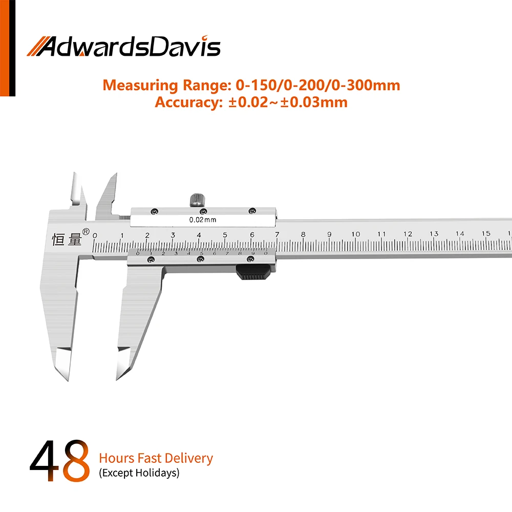 

0-150mm 0-200mm 0-300mm Double Jaw Vernier Caliper 4CR13 Stainless Steel Inner Diameter Outer Diameter Depth Measurement Caliper