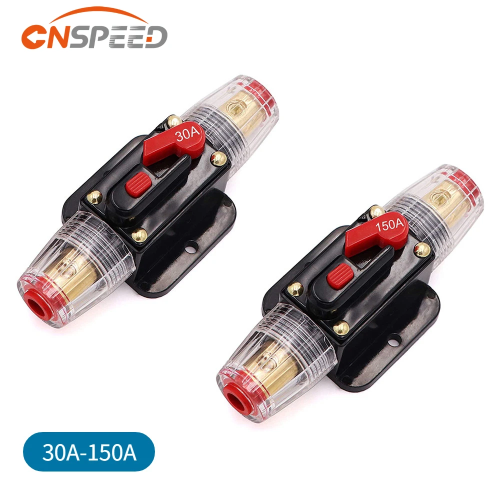 

Car Circuit Breaker 12V 24V Suitable Self-recovery Fuse with Power Protect Fuse Holder Switch 40A 50A 60A 80A 100A 125A 150A