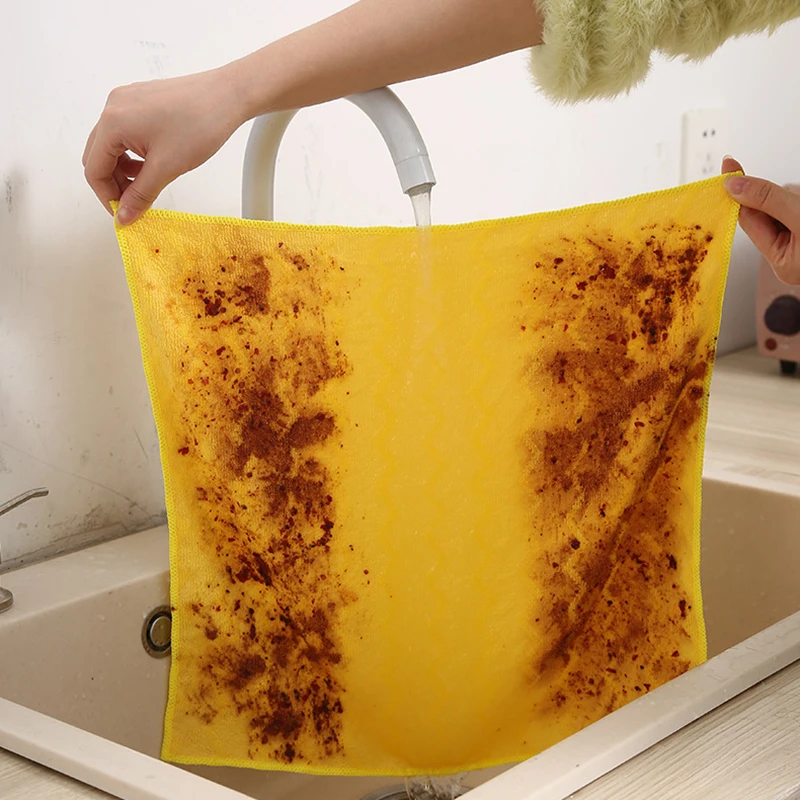 25cm Square 3pcs Microfiber Car Wash Towel Water Absorbing Ultra-Fine Fiber Cloth Kitchen Dishwashing Household Cleaning Cloth 5