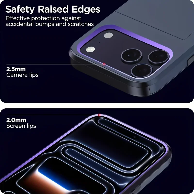 Premium Double-Layer Protective Wallet Phone Case with Card Slot Pocket