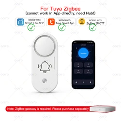 Zigbee Smart Vibration Siren with 110dB Alarm and Light Notification, Battery Powered (Siren(Tuya)