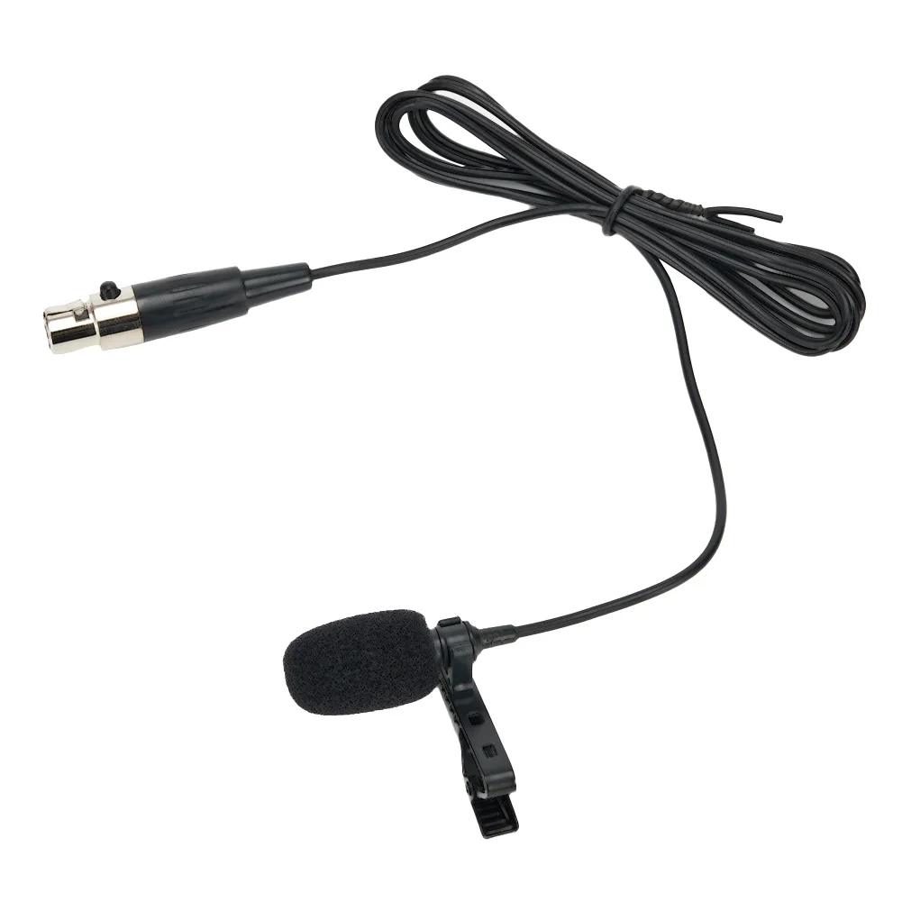 Microfono Con Risvolto Lavalier Nero Mic 3.5Mm 3 Pin 4 Pin Xlr Ta4F Per Shure Wireless Condenser Lavalier Risvolto Clip Di Fissaggio Mic