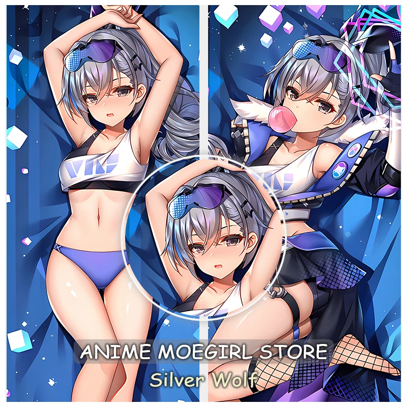 

Honkai: Star Rail Silver Wolf Kawaii Dakimakura наволочка аниме Otaku индивидуальная Подушка Чехол двухсторонние наволочки с принтом King