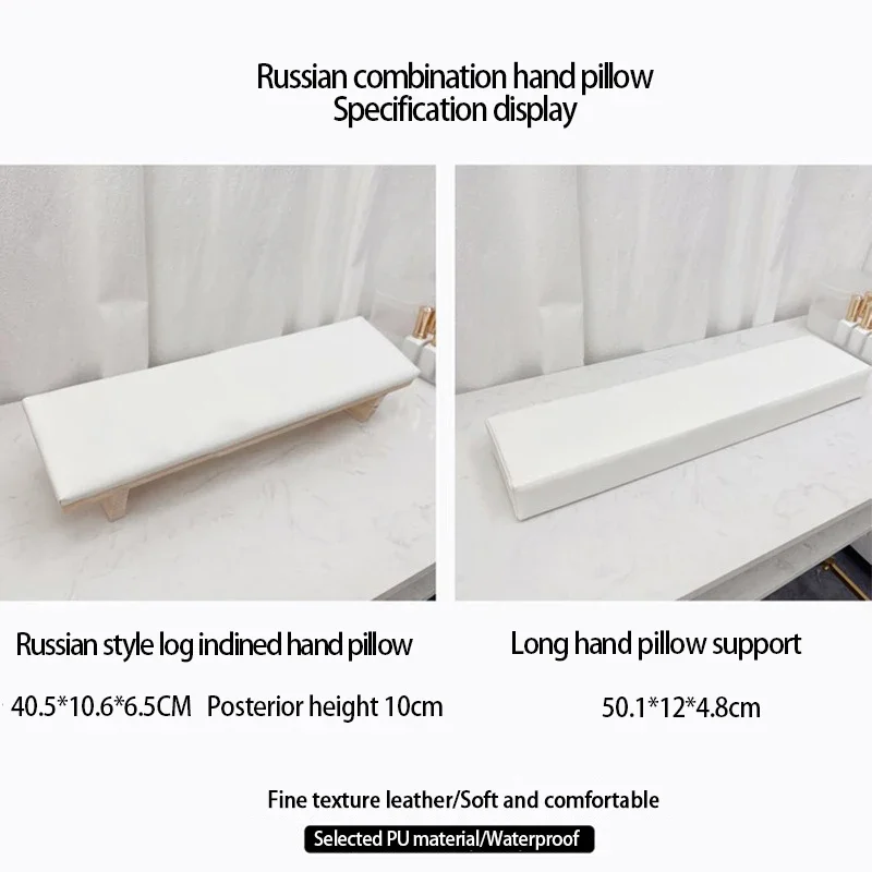 ANGNYA Solid Wood Beveled Nail Art Hand Pillow Set Manicure Table Hand Cushion Pillow Holder Arm Rests 2Pcs Kit nail art hand pillow nail hand rest nail arm rest
