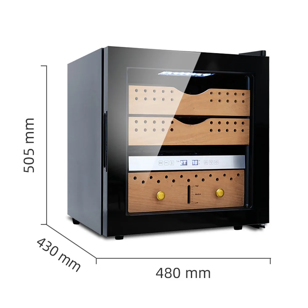 27L Constant Temperature Cigar Cabinets Small Cigar Moisturizing Cabinet 150-250 Pieces Heladera Exhibidora