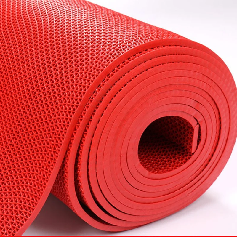 Thickened Bathroom Kitchen Non Slip Mat Hollow Out Plastic Foot Mat Door Mat Commercially Durable Hall Corridor Door Toilet Mat 2