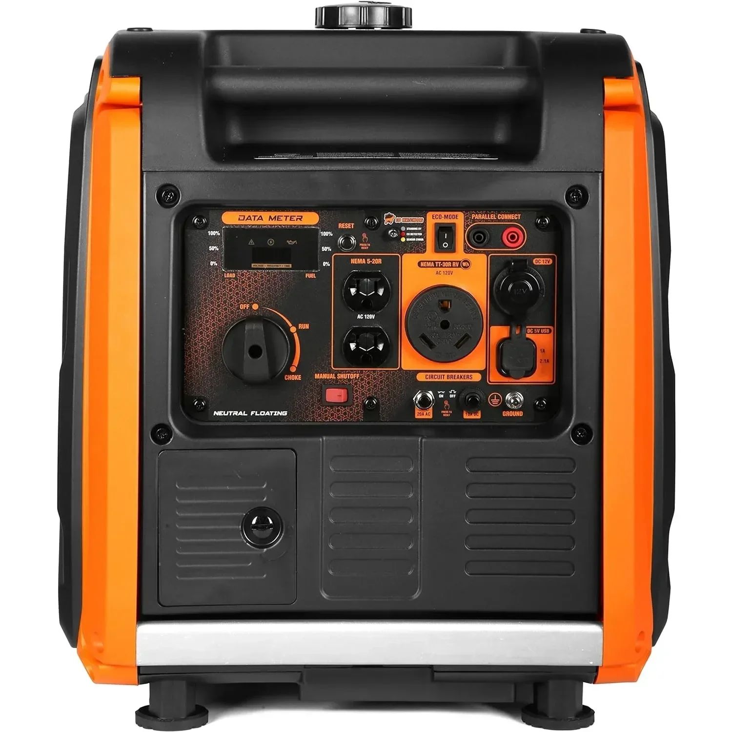 WEN 56450iX Dual Super Quiet 4500-W RV-Ready Portable Inverter Generator w/ Fuel Shut-Off & CO Watchdog Black | USA | NEW