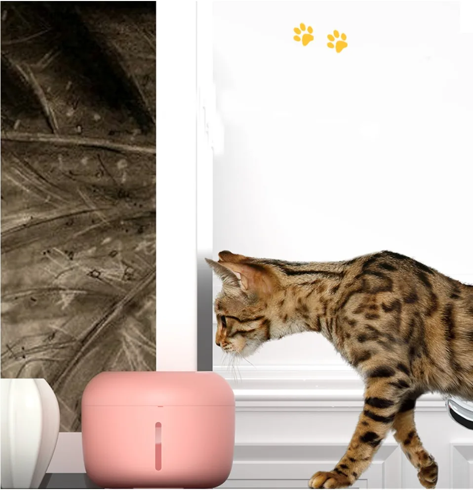 

2.5L Pet Dog Cat Water Fountain Drinking Automatic Waterer Mute Drinker Water Bowl Feeder Electric Dispenser with 1 Filter Box