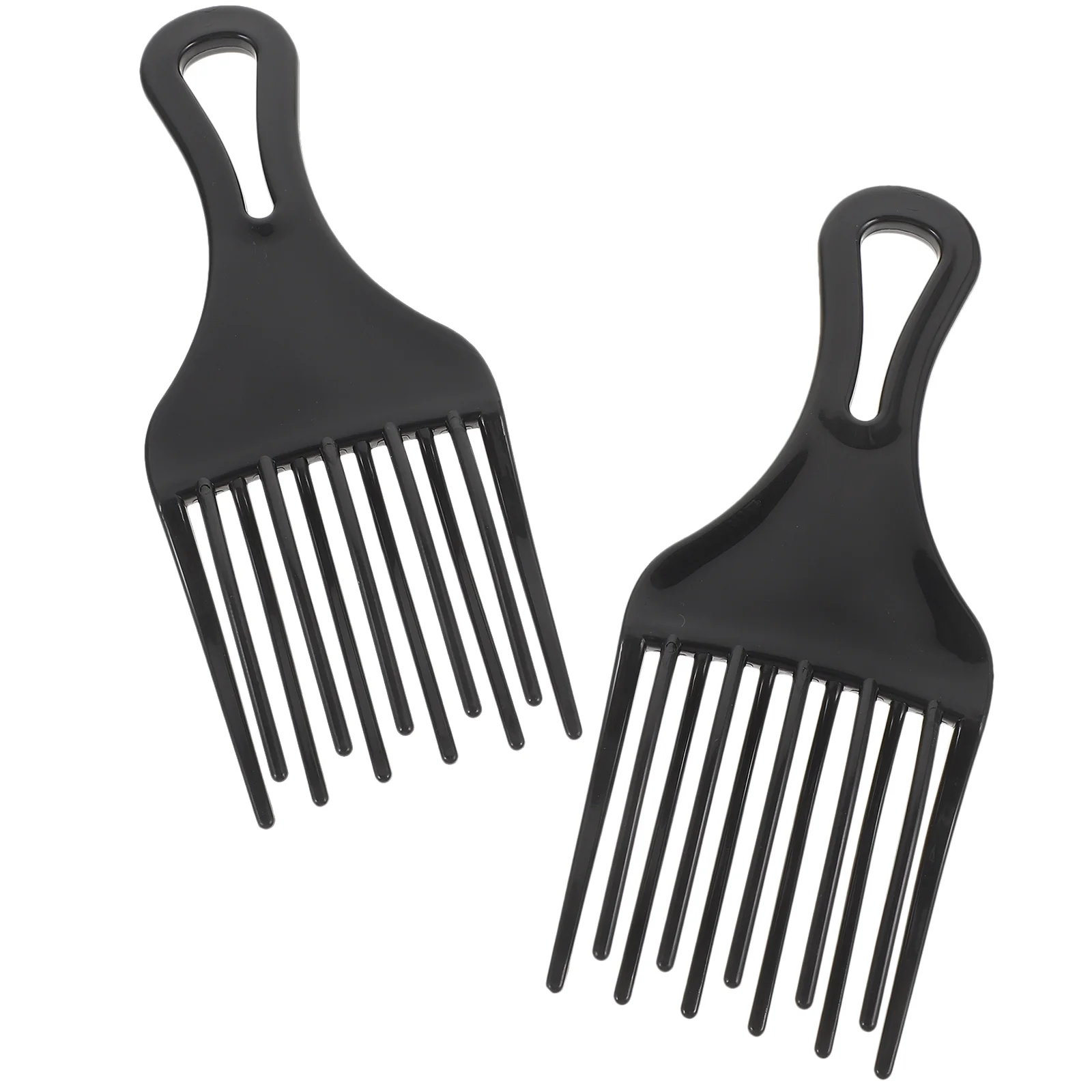 

2Pcs Wide Hair Pick Comb Afro Combs Hairdressing Styling Tool for Male Salon Home Size Black