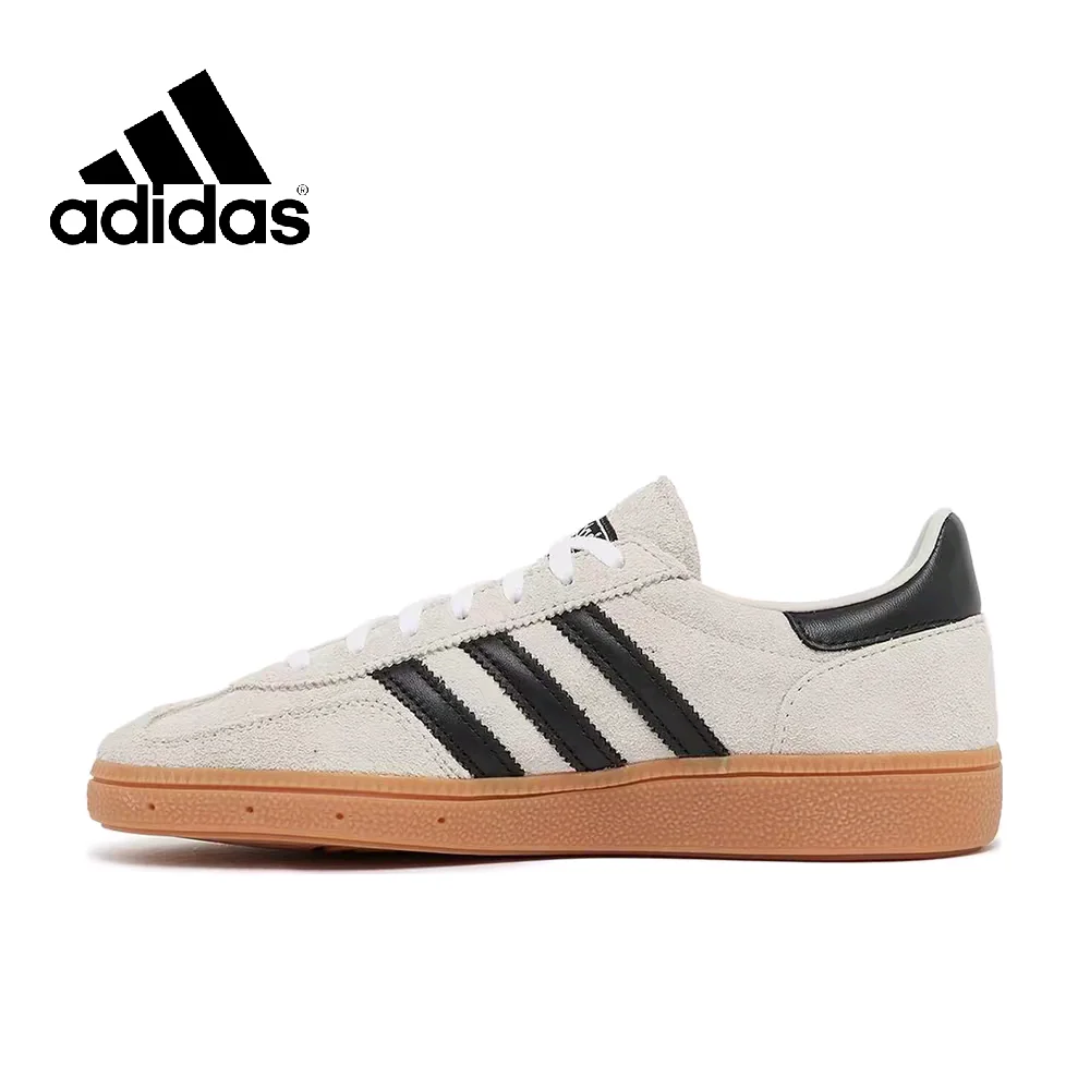 thumbnail image 1 of Pantalones cortos de tabla de corte bajo para hombre y mujer Adidas Original HANDBALL SPEZIAL LOW, color beige y gris, zapatos casuales a juego, 1 of 5