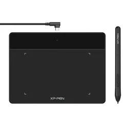 XPPen Deco Fun XS 4-Inch Digital Drawing and Graphics Tablet for Art and Online Education (XS-black)