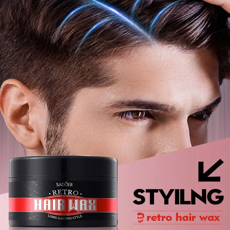 Retro Hair Wax with Strong Styling and Natural Fluffy Hair Mud Gel Cream Non-Greasy Style for Men Women Broken Artifact