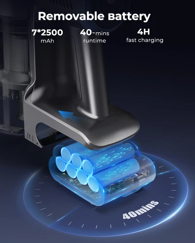 무선 진공 청소기, 400W 33KPA 흡입력, 핸드 헬드, 스마트 더블 디스플레이, 가전 제품, 1L 먼지 컵 엘리트 4 4