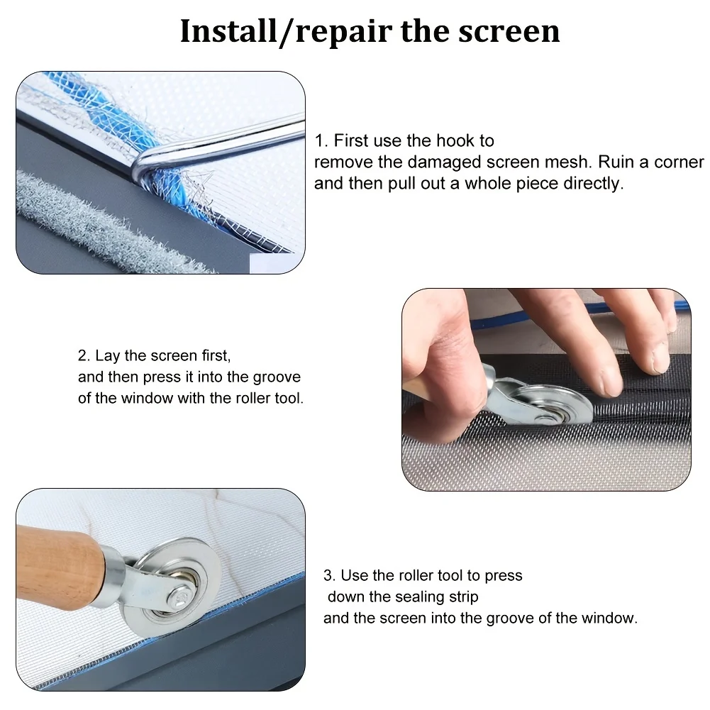 Window install tool screen rolling tools screen spline repair roller window door installation tool hand spline roller for home