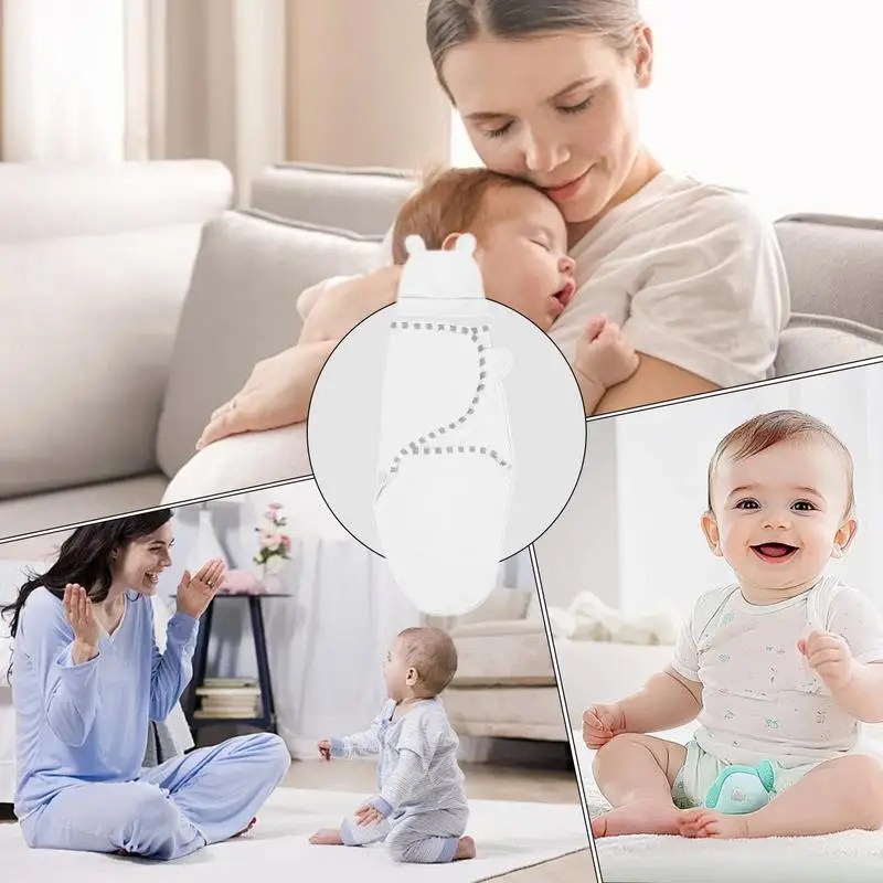 Baby Swaddles 0-3 Months Adjustable Baby Sleep Swaddle With Hat Soft Nursery Swaddling Blankets Cute Supplies For Boys
