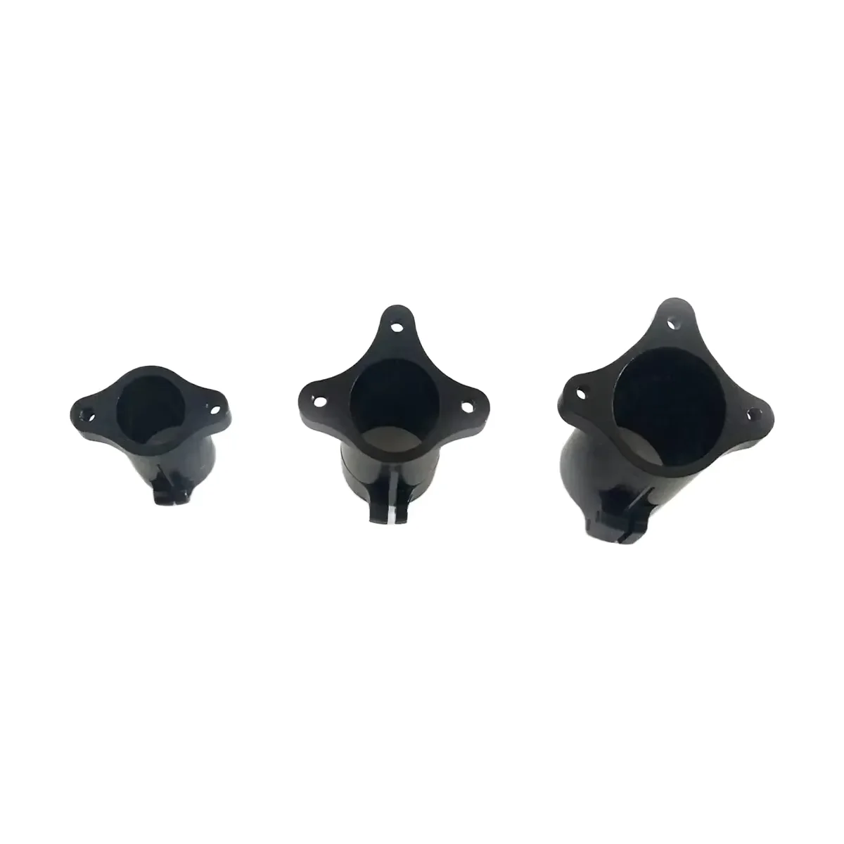 Gros plan sur un support trépied pour drone 16/20/25mm, texture caoutchouc et couleur rouge.