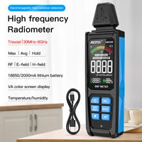 EMF Meter 30Mhz~8GHz Electromagnetic Field Radiation Detector XYZ-axis High Frequency Radiation Meter Radio Frequency Warn Meter 2