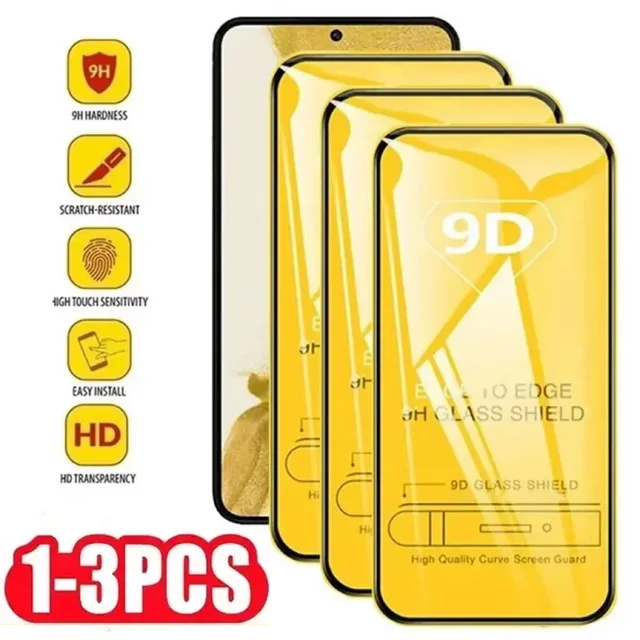 9D Tempered Glass for Tecno Spark 20 10 Pro Go 20C 10C Camon 20 Pro Pova Screen Protector for Infinix Hot 40 10 Smart Note 30