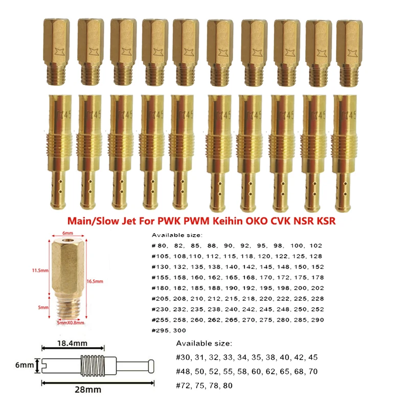 Jets Set Injector Nozzle Carburador Motorcycle Carburetor