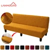 LANMOLIFEStretch Futon Sofa Cover Armless Sofa Bed Cover Spandex Non-Slip Machine Washable Furniture Protective Cover Home Decor 1