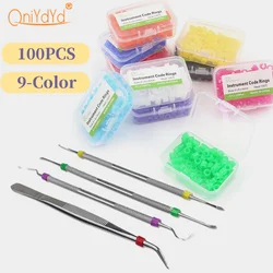 100 Pcs Dental Silicone Instrument Color Code Rings Small Type Autoclavable Optional Color