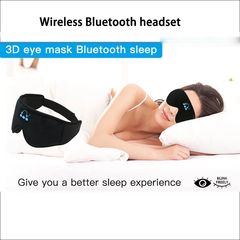 

Bluetooth-Compatible Sleeping Headphone Sports Headband Comfortable Wireless Music Earphones Eye Mask Headset for Air Travel