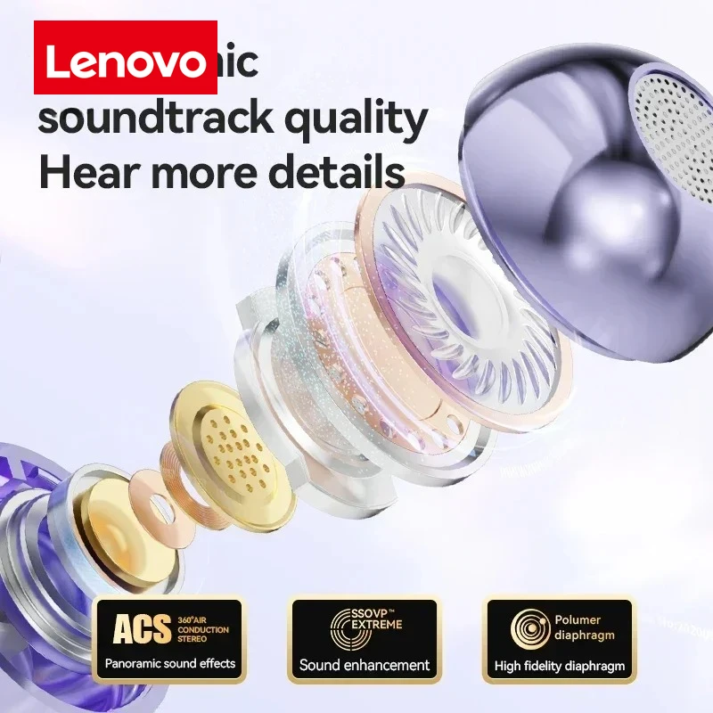 Lenovo Original M79 Earbud Wireless Bluetooth Earphones Open Ear Clip Sport Earphones Bluetooth 5.4 Headphone For Android iOS