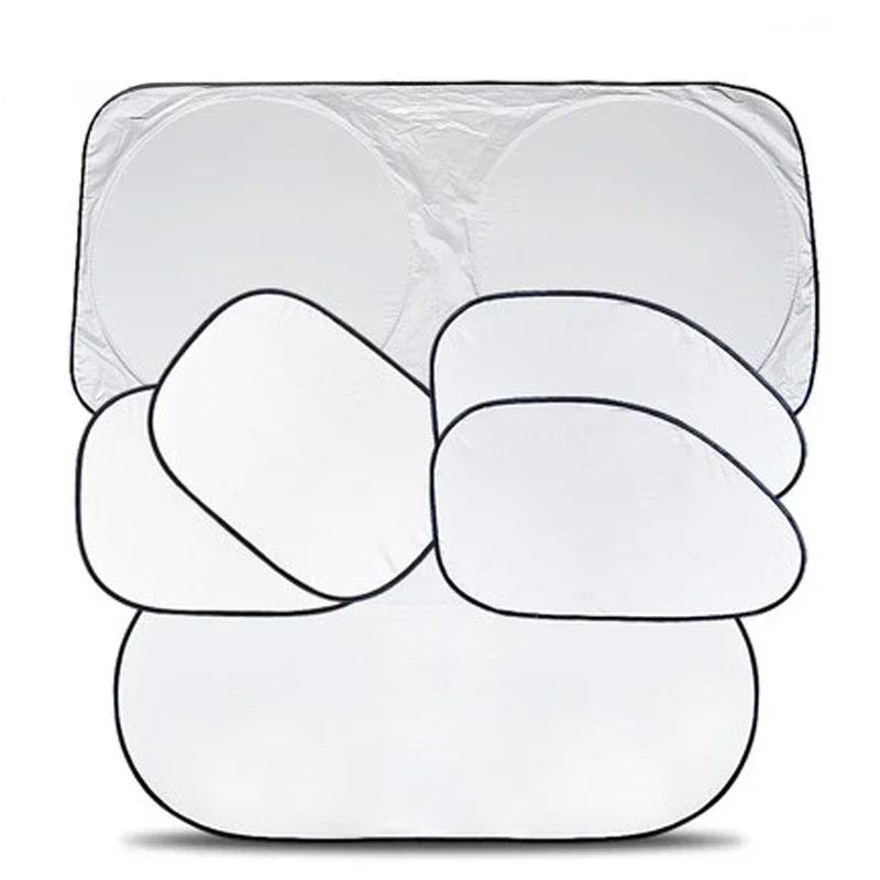 6pcs/Set Car Windshield Sun Shade for Side Windows Protection From Sun UV Rays & Heat, with Storage Pouch ,Window Sun Blocker