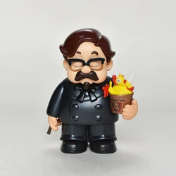 Chicken Godfather Decorative Sculpture - Unique Home Decor Ornament (Black)
