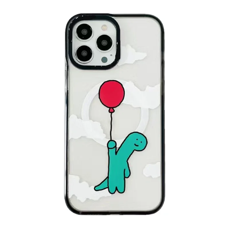 

MagSafe Acrylic Cartoon Dinosaur Phone Case Cover for IPhone 11 12 13 14 15 Pro Max Case for IPhone 14 Pro Max