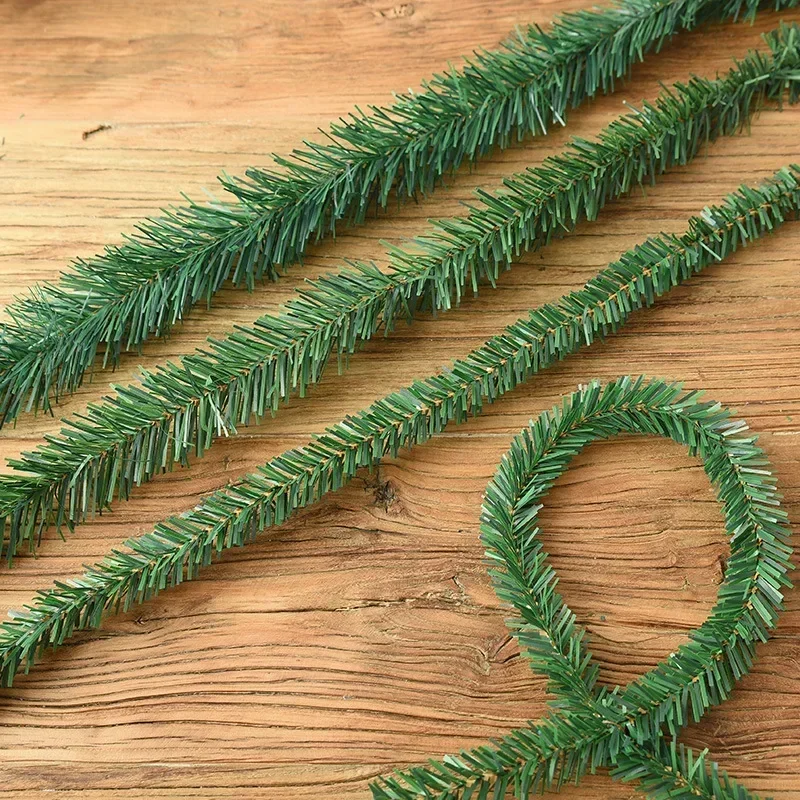 5.5M Christmas Green Vine Christmas Decor Garland Christmas Tree Ornaments Green Cane Party Supplies Home Christmas Tree Decor