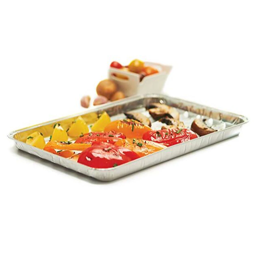 Disposable BBQ Pans Aluminum Foil Barbecue Grilling Trays Outdoor 20pcs/set