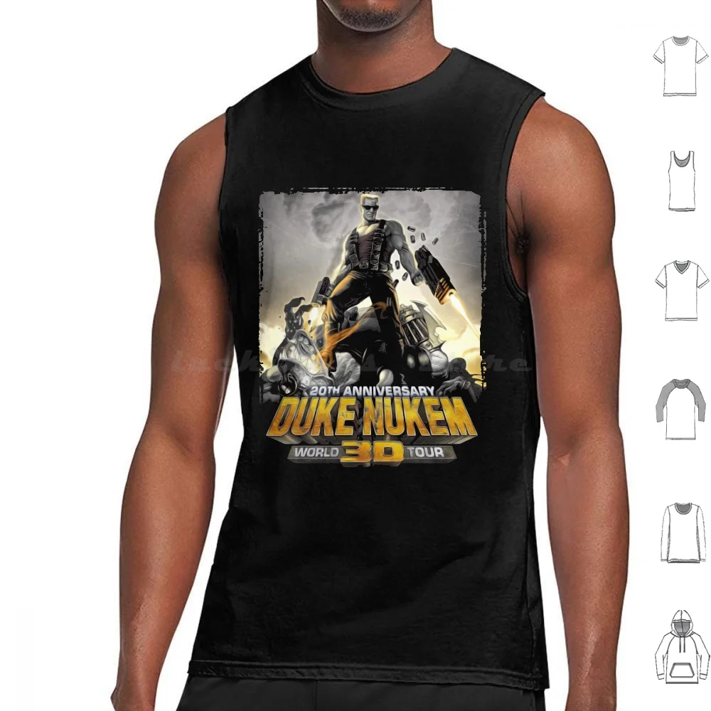 Nukem Canotte Gilet Senza Maniche Nukem The Nukem Nukem 3D Nukem Forever Bomshell Military Marines Little Jimmy Captain Dylan