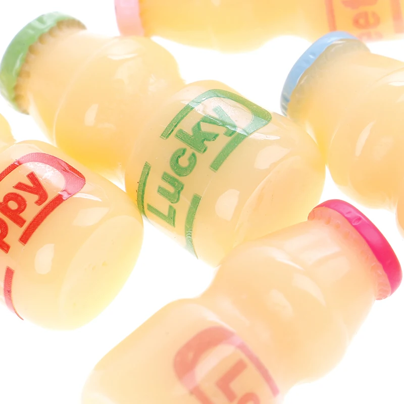 5Pcs/lot Miniature Dollhouse Milk Drinks Pretend Food For 1/12 1/6 Dollhouse Toys