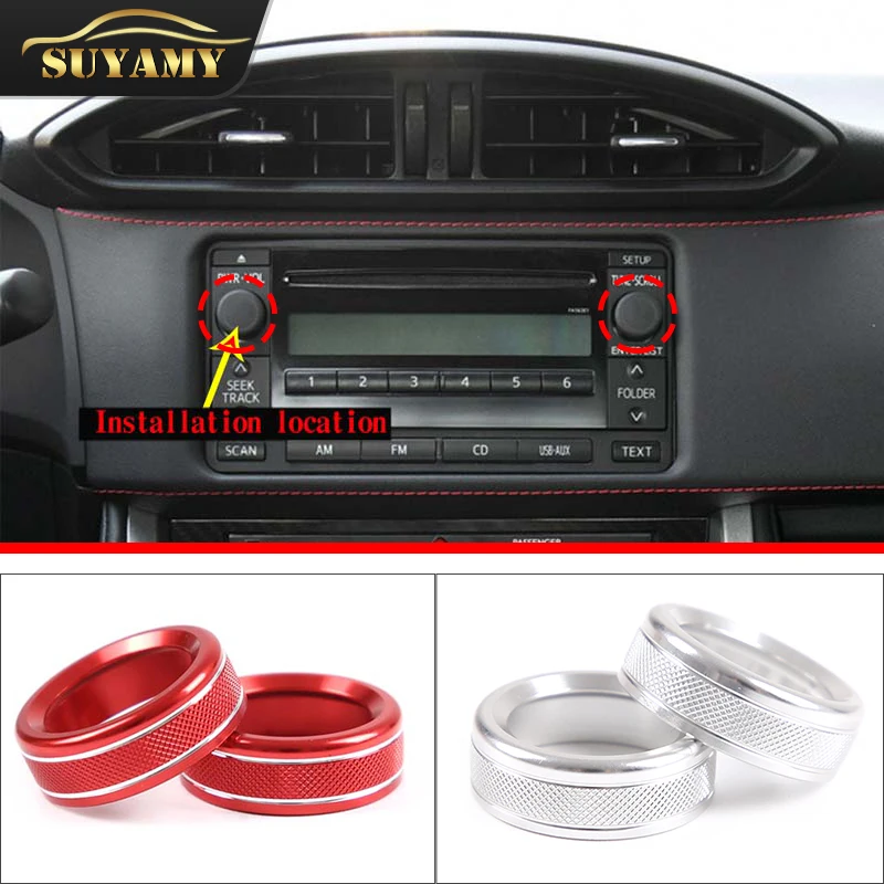 

Car Volume Media Knob Circle Decorative Cover Ring Adjust Trim Cover Auto Styling For Toyota 86/Subaru BRZ 2012-2020 Accessories