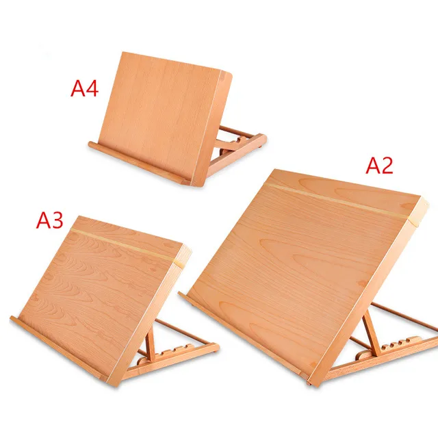 Artist Adjustable Portable Drawing Board Stand Easel A4 with 2 Positions Tabletop Easel Painting Easel with Smooth Surface 1