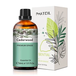 PHATOIL Aromatherapy Essential Oil Blend - 30ml Lemon Eucalyptus, Lavender, Bergamot, Jasmine, Juniper, Rose, Vanilla Scent - 30ml (Cedarwood)