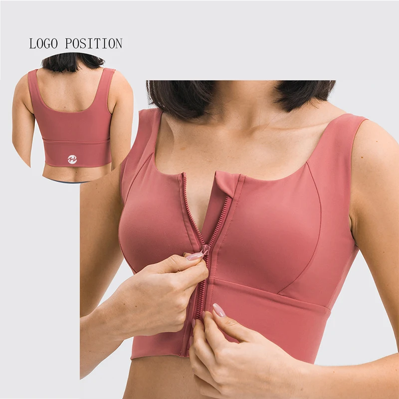 New Front Zip Sports Bra High Impact Support Yoga Full Coverage Ultimate Comfort Sports Bra for High-Intensity Workouts