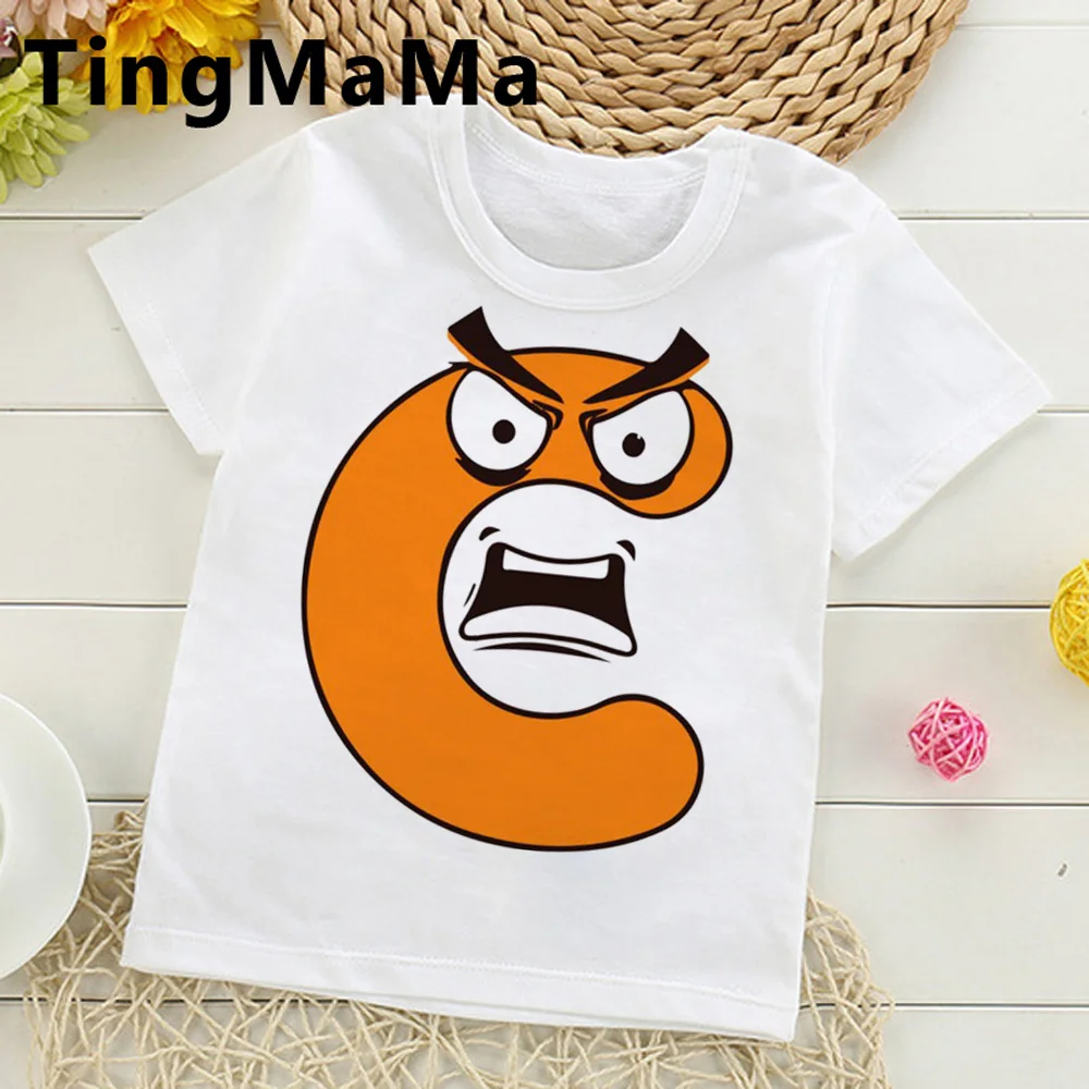 Kleuring Alfabet Lore Kids T-Shirt Vrouwen Zomer Grappig Grafisch T-Shirt Meisje Grafische Kleding