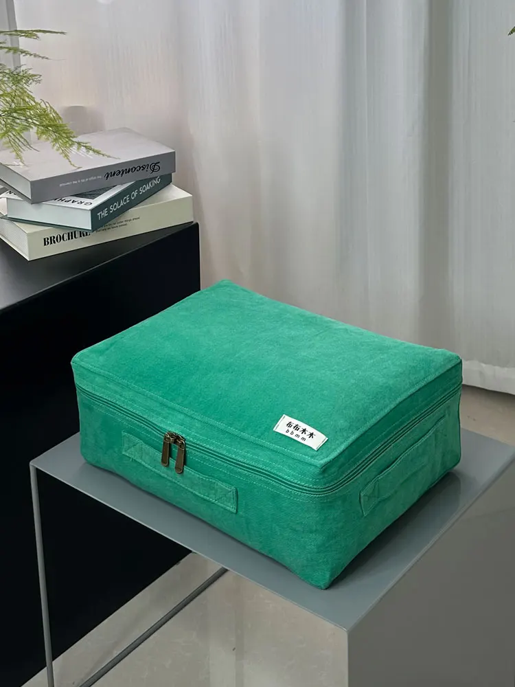 순면 의류 보관 가방 방진 이불 이동 포장 가방 박스형 세탁기 사용 가능 옷장 ..