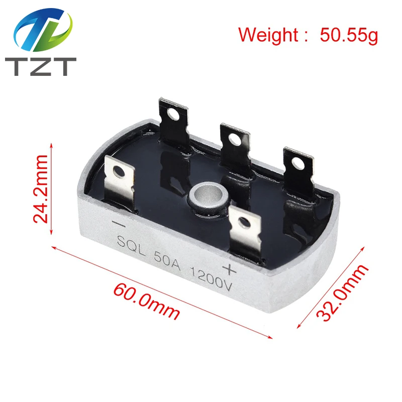 Diode Bridge Rectifier 50A 1200V Aluminum metal case 3 phase diode bridge Rectifier 50Amp SQL50A Module