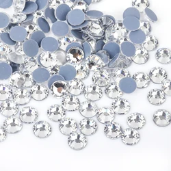 Enhanced Glitter Crystal AB Rhinestones for Nail Art and Garment Decoration (Glue Clear)
