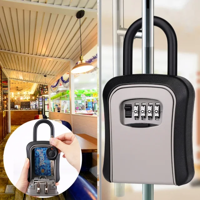 Password Key Box Outdoor Key Safe Lock Box Decoration Key Code Storage Wall Mounted Password Box 4