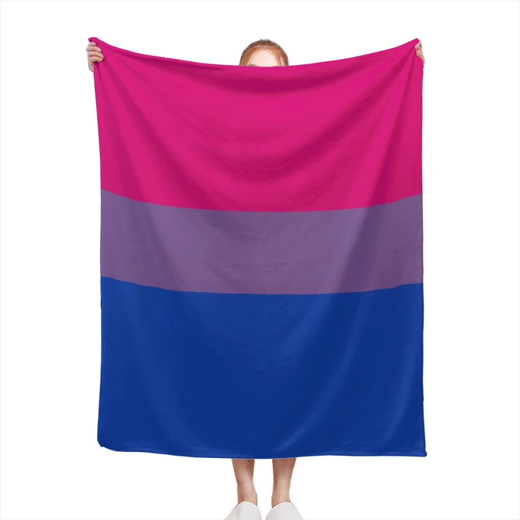 

Bisexual Pride Flag Country Style Comfortable Flanne Blanket Soft comforter sets throw Couch Warm Flannel Blanket Bedroom Décor
