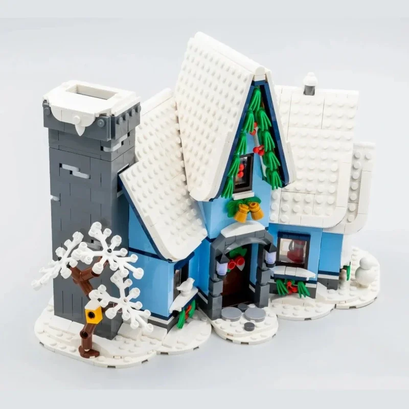 Icons 10293 Santa&rsquo;s Visit Model Building Blocks Bricks Set Adults Toys Gingerbread House Decoration 10267 With Xmas Tree Gifts