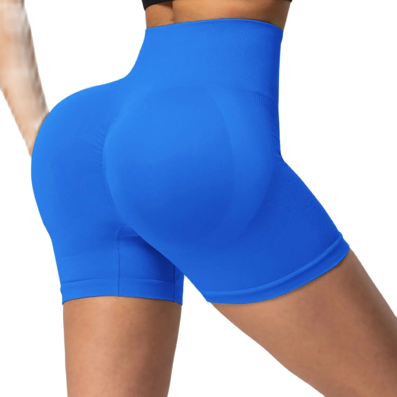 1/3PCS Women Seamless Yoga Shorts Solid Color High Waist Butt Lifting Cycling Shorts Elastic Push Up Fitness Tights Sportswear